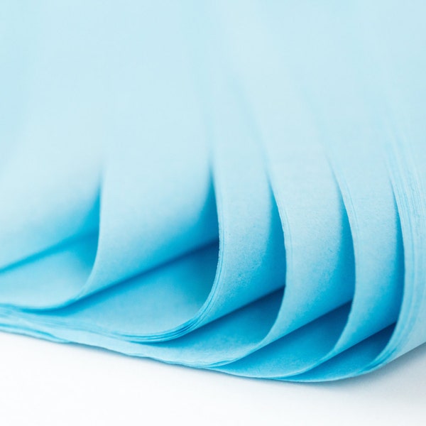 Light Blue Tissue Paper 24 Sheets | Sky Blue Tissue Paper | Pale Blue Tissue Paper Bulk | Pastel Blue Tissue Paper in Bulk | Cool Blue Paper