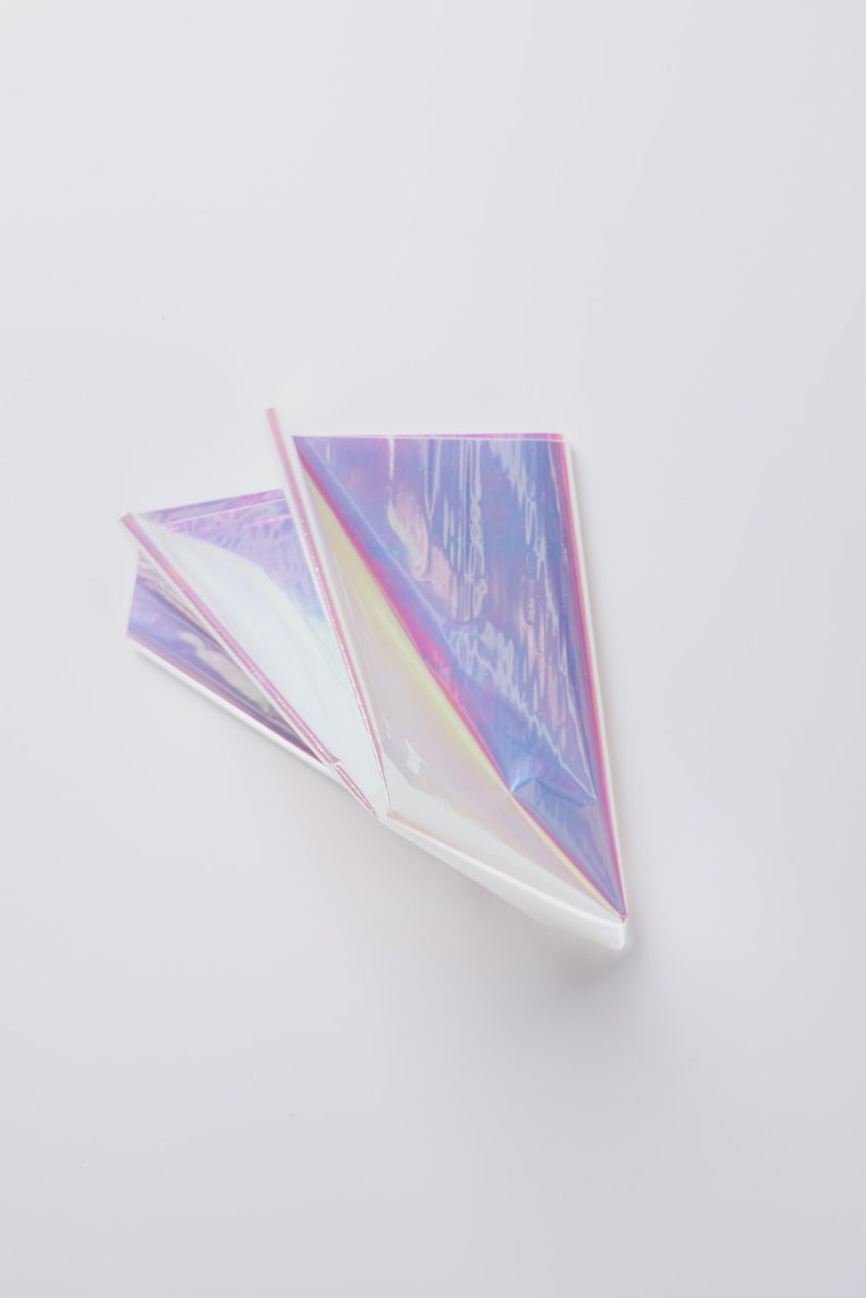 Iridescent Cello Sheets Pearlescent Cello Sheets Opal Mylar Holographic Sheets Pearlized Cellophane image 2