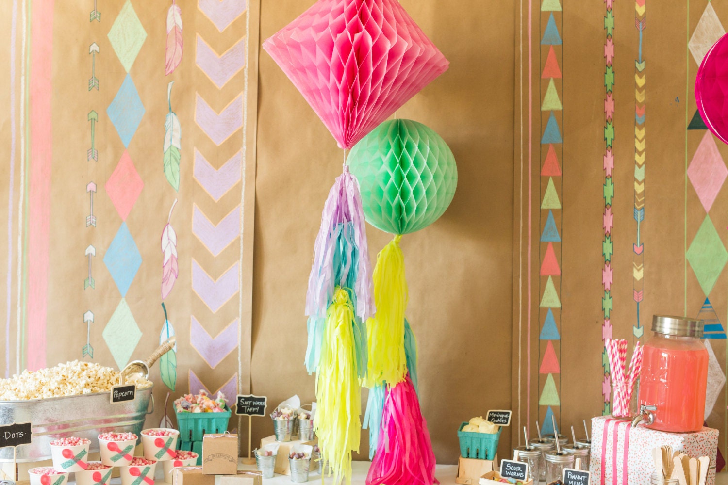 Neon Tissue Paper Hot Pink & Neon Yellow Tissue Paper in Etsy