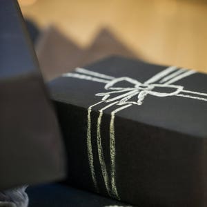 Matte Black Gift Wrap 15 feet Chalkboard Paper Roll Black Kraft Paper Matte Black Wrapping Paper Roll Personalized Gift Wrap image 5