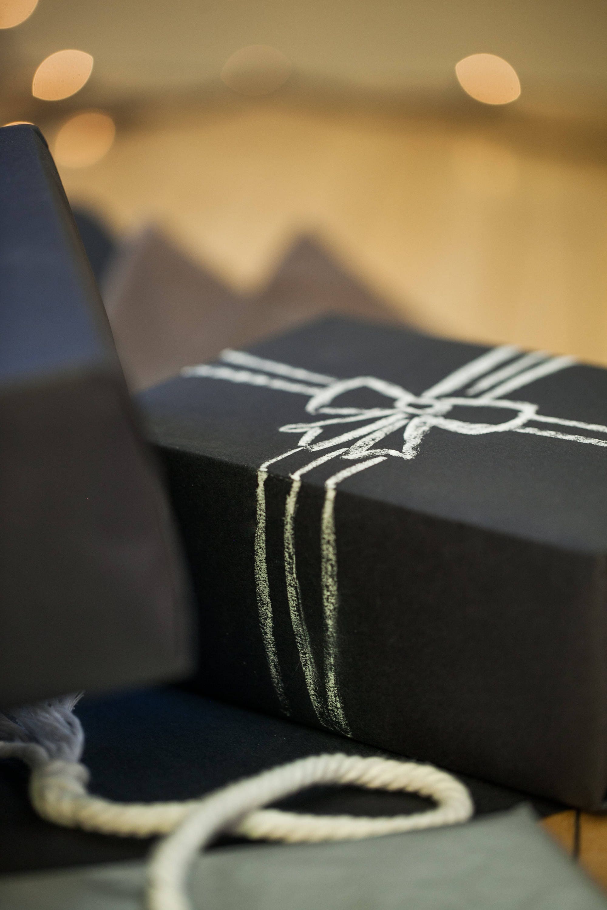 Matte Black Gift Wrap 15 Feet Chalkboard Paper Roll Black Kraft