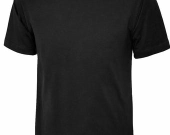 100% Cotton Unisex T-Shirt: Black or White Crew Neck