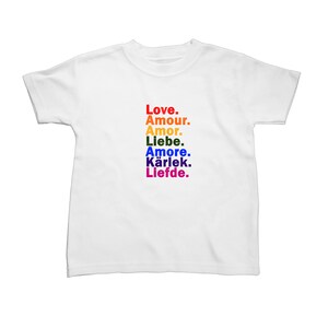 Rainbow Love Wins Kids tshirt. High Quality Cotton tee. Stylist Print in Short Sleeve. LGBTQ Pride. Adult Cropped.
