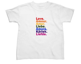 Rainbow Love Wins Kids T-shirt, LGBTQ Pride Cotton Tee