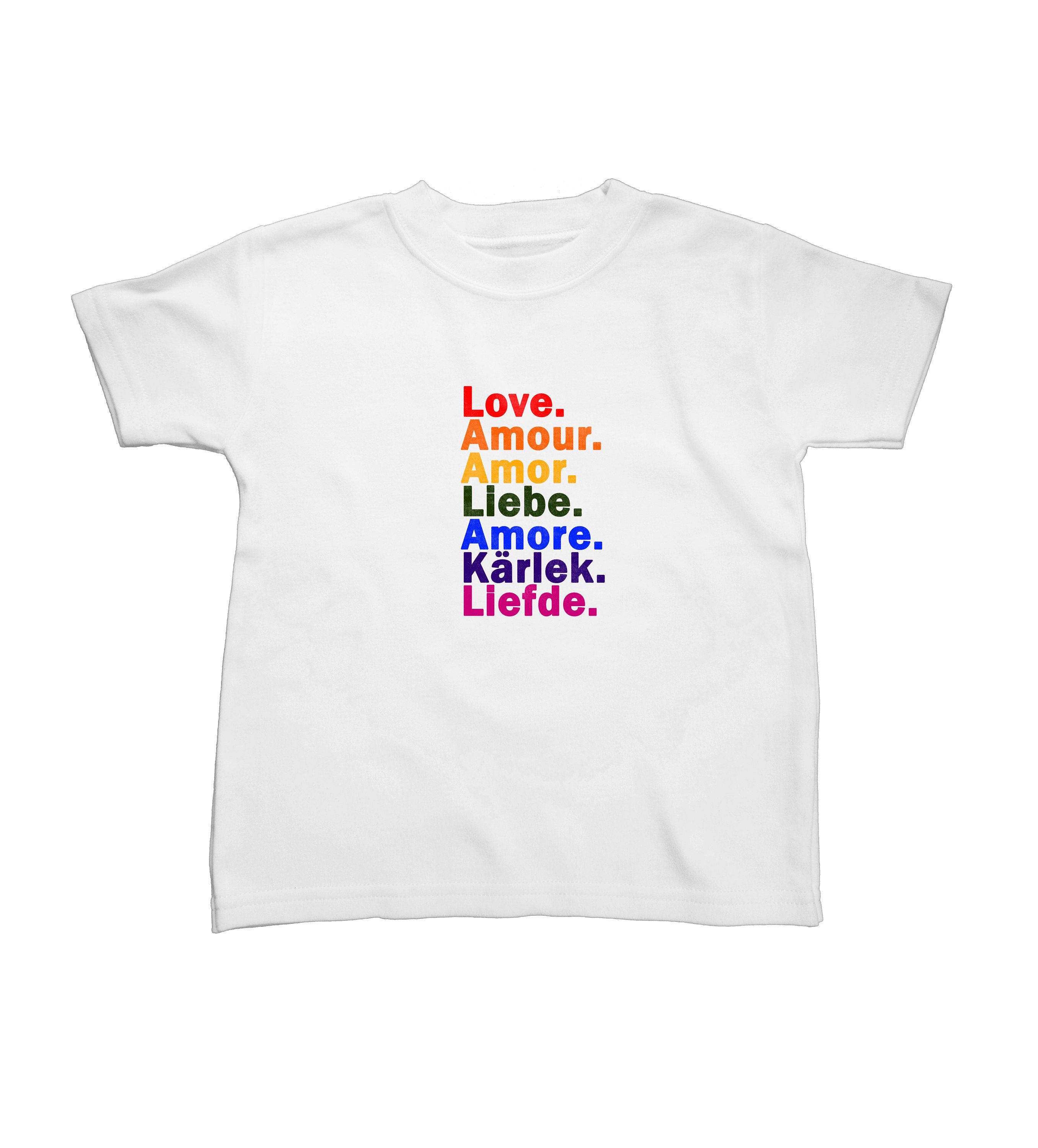 Youth Gay Pride Rainbow Flag T-Shirt - LGBT Love Wins Kids Tee, 100% Cotton, Short Sleeve