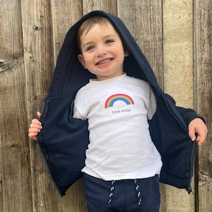 Rainbow Love Wins Kids tshirt. High Quality Cotton tee. Stylist Print in Short Sleeve. LGBTQ Pride.