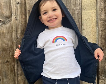 Rainbow Love Wins Kids T-shirt, LGBTQ Pride Cotton Tee