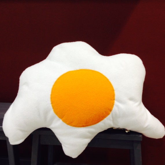 Medium Handmade Funky Fried Egg Cushion Pillow Home Decor Etsy