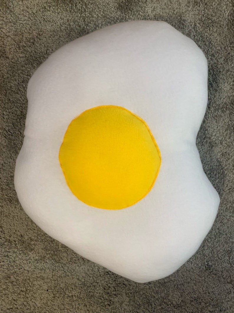 Medium handmade funky fried egg cushion/pillow.Home decor Etsy