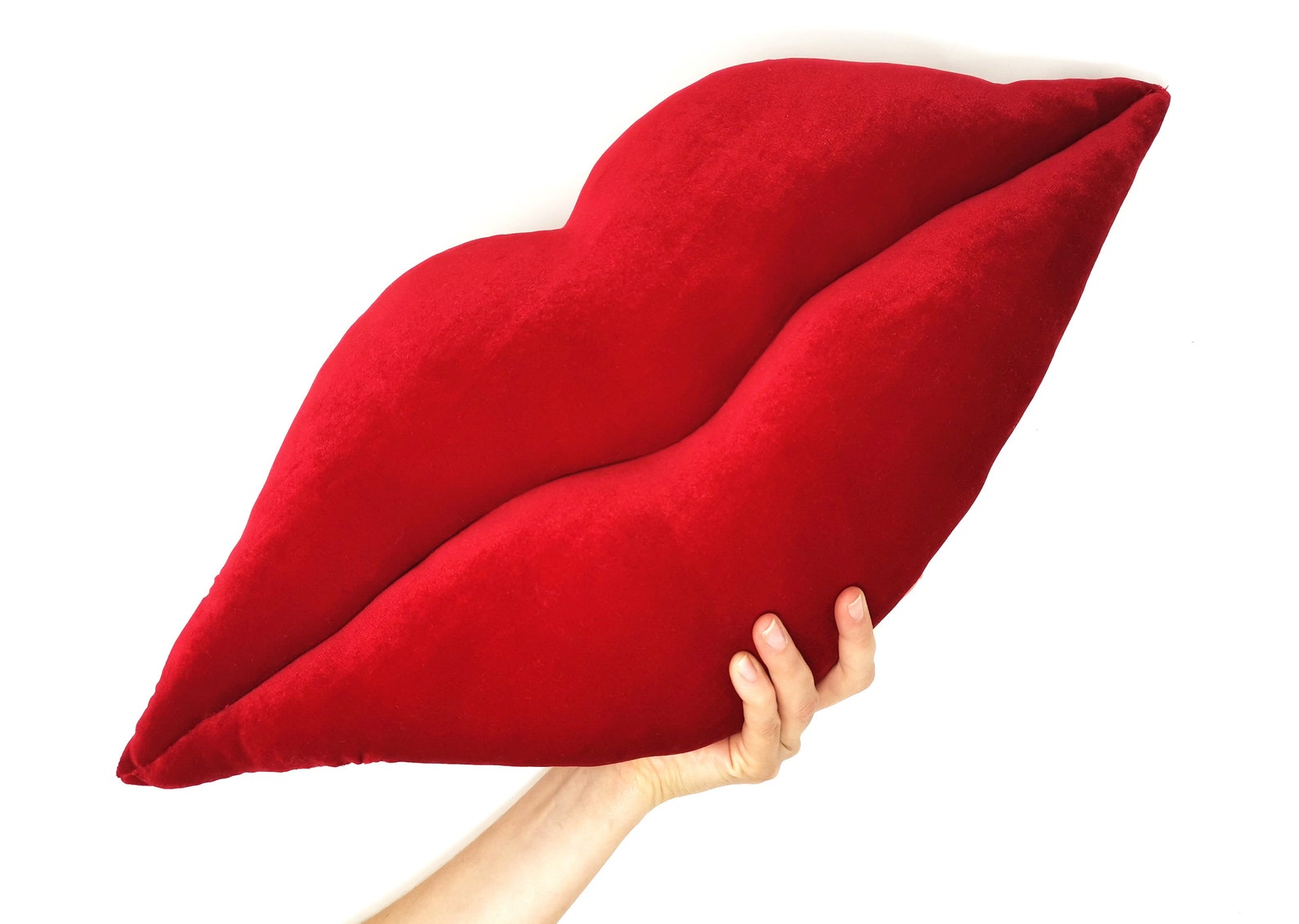 Shaped Handmade Hot Lips Pillow / Cushion. Home Decor. Red Etsy