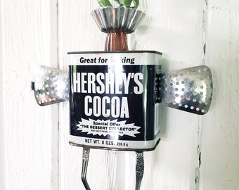 Vintage Hershey Cocoa tin fairy