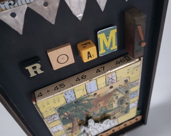 ROAM! Found object wall art