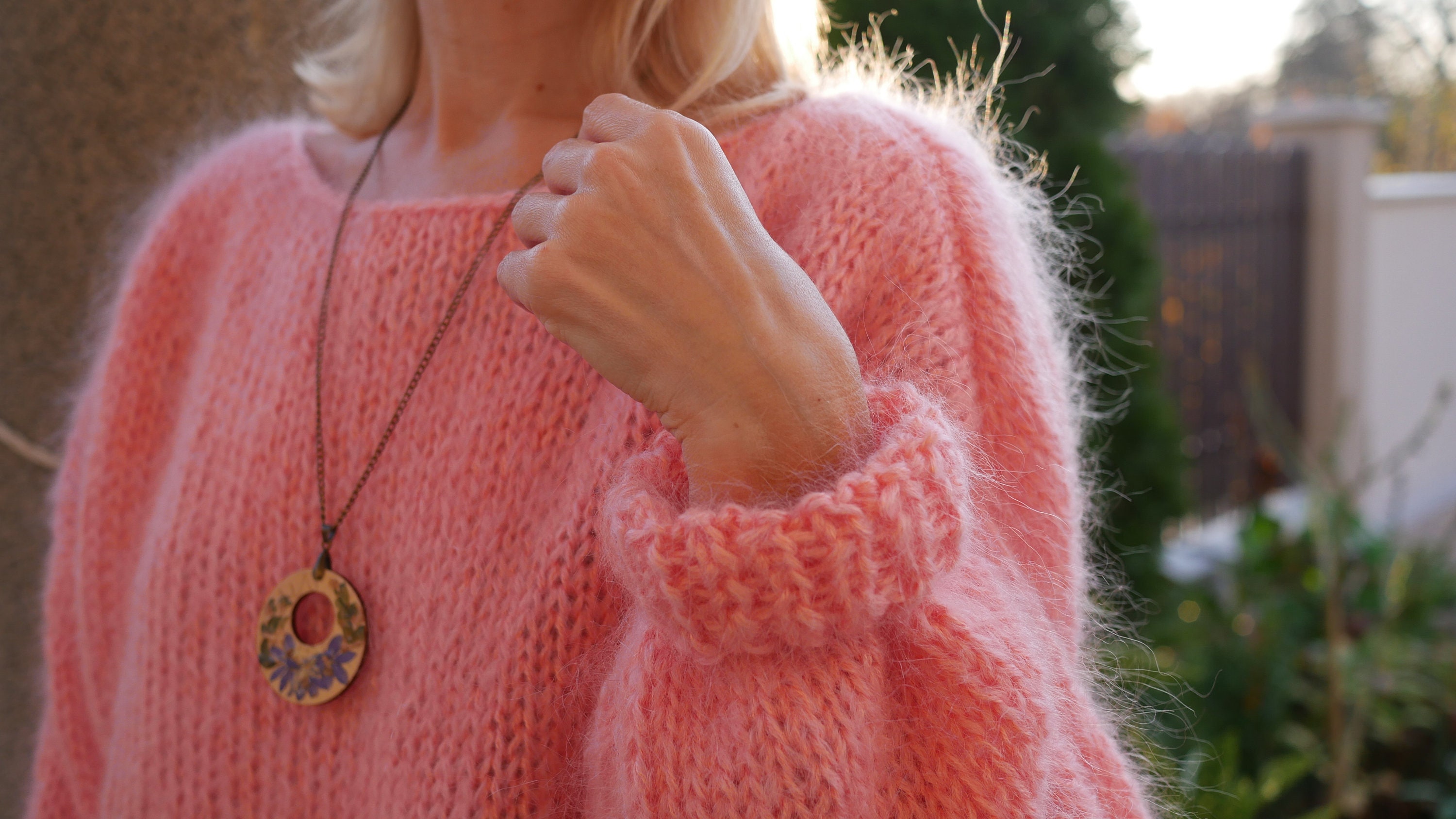 womens coral sweater