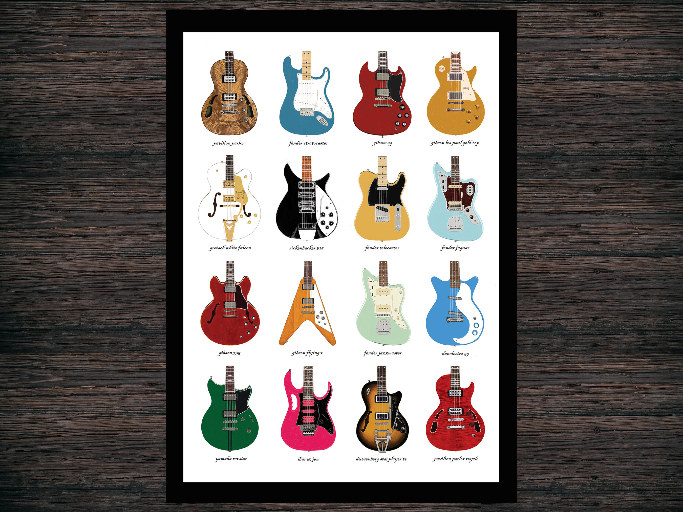 ピカソ Homme a la guitare,.希少な額装用画集より、版上サイン Electric Guitar Identification Art Print: Signed Limited