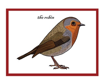 Carte de vœux interactive Robin Songbird - Carte d’oiseaux de jardin - Campagne britannique et faune - Animation par code QR - Nouveau