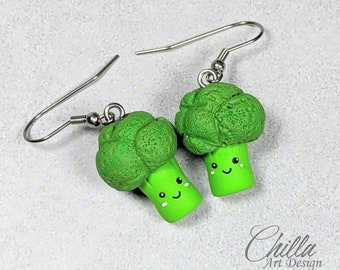 Miniblings Orecchini A Forma Di Broccolo | Gioielli Divertenti Veggie In Miniatura | Made In Berlin - 3