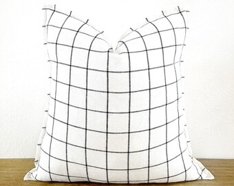 grid throw pillow