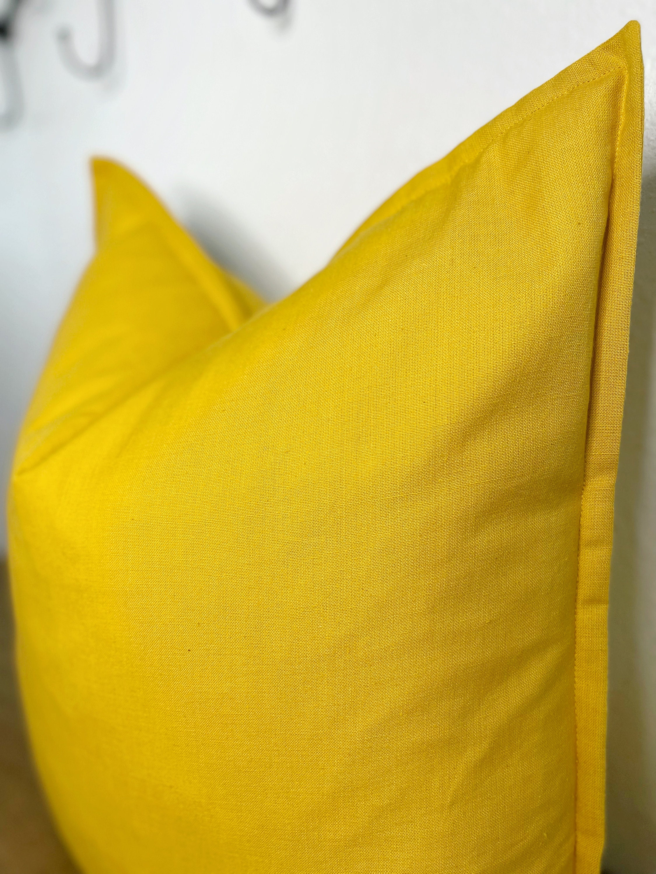 Mustard Yellow Pillow Cover Solid Color Pillow Cover Etsy UK