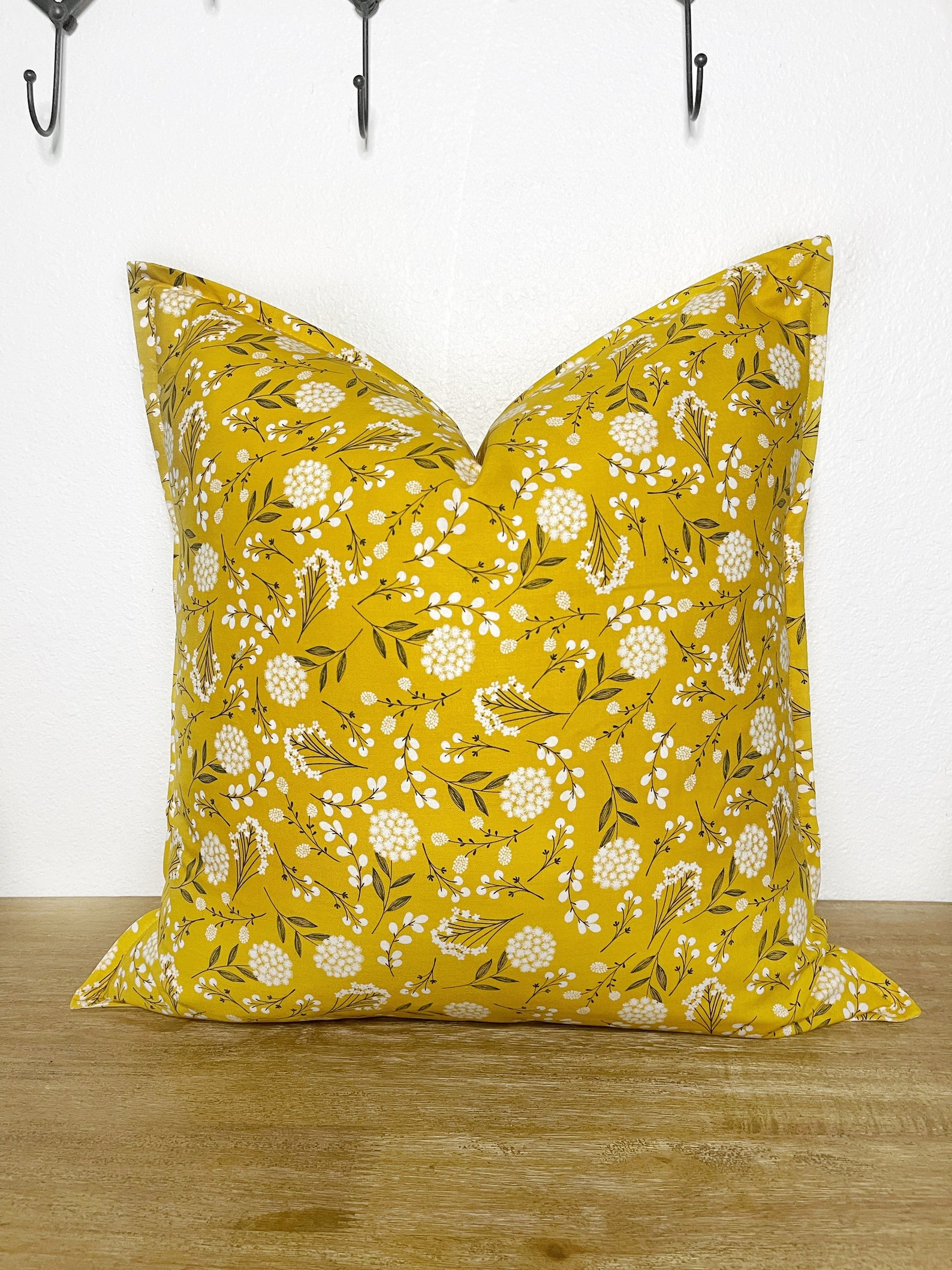 Mustard Yellow Pillow Cover Dandelion Spring Pillow Cover Etsy