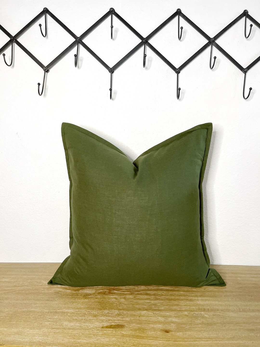 Forest Green Pillow Cover, Decorative Minimalist Pillow Cover, Solid