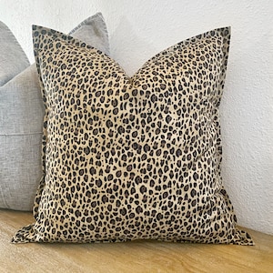 Leopard print pillow cover cheetah print, animal print pillow cover living room, boho pillow cover eclectic, bedroom slip cover pillow 20x20