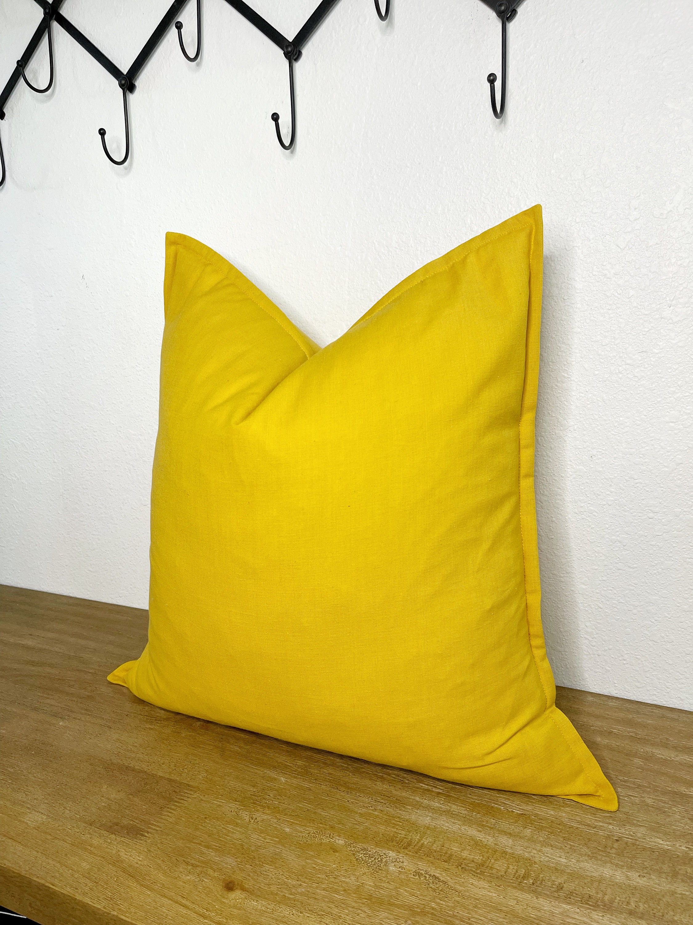 Mustard Yellow Pillow Cover Solid Color Pillow Cover Etsy UK