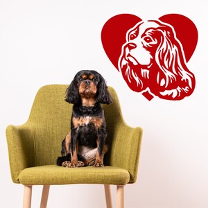 Cavalier King Charles Spaniel Wandtattoo: Hundeliebhaber Geschenk, Babyzimmer Dekor