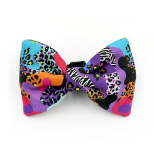 Dog Bow Tie Crazy Leopard, Pet Bow Tie, Bowtie Collar Attachment Dog accessories, Pet Neckwear, Elegant Dog, Dog Fshion, Dog style