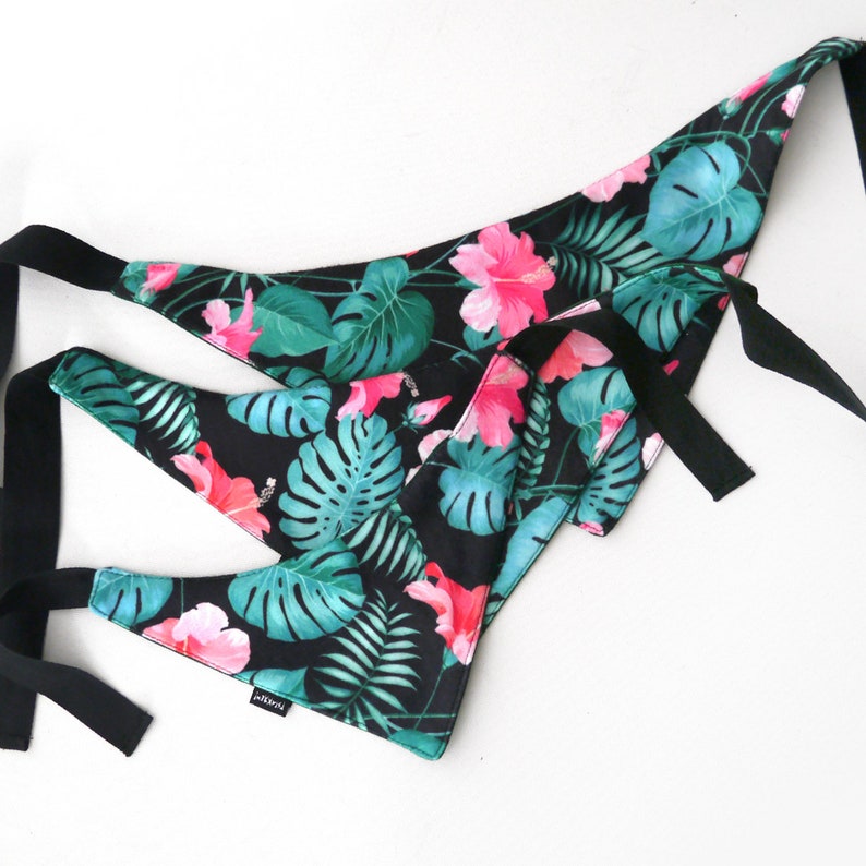 Hund Bandana Monstera Muster Haustier Schal Welpen Bandana Etsy