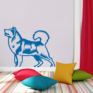 Dog Decal Alaskan malamute , Vinyl Sticker Decal - Good for Walls, Cars, Ipads, Mirrors Etc