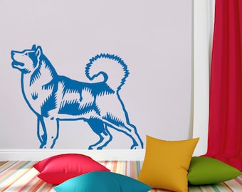 Adesivo per cani Alaskan Malamute, adesivo in vinile - Adatto per pareti, auto, iPad, specchi ecc.
