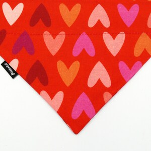 Double-sided bandana for Dog I LOVE YOU, scarf for Valentine's Day with a tunnel for the collar Psiakrew image 7