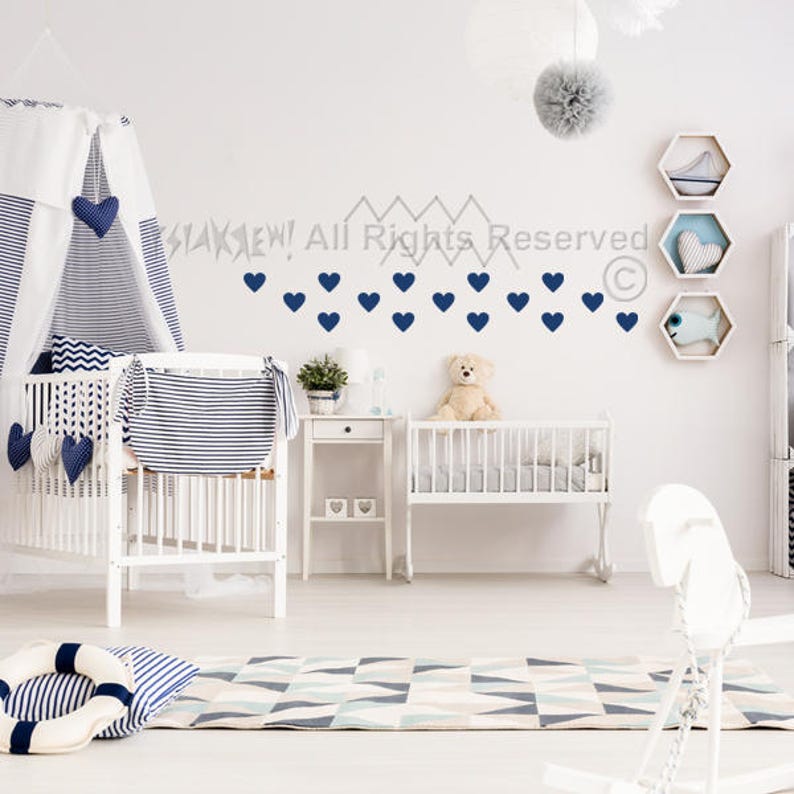 Heart Sticker Wall Decal Hearts Wall Sticker Wall Decoration Etsy