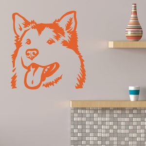 Decal Alaskan Malamute Dog Wall Decal Vinyl Sticker Home Decor