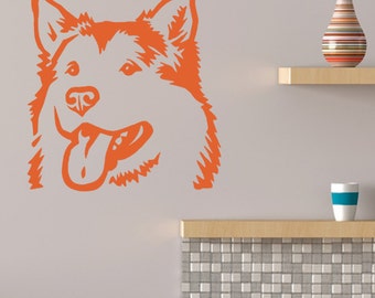 Decal Alaskan Malamute Dog Wall Decal Vinyl Sticker Home Decor