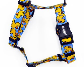 Small Harness for Dog, Ducky Duck Psiakrew 2 cm 0.78 &quot;  tape width, Guard Harness, small dogs, puppies, Psiakrew design