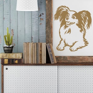 Naklejka na psa Papillon Ear, Continental Toy Spaniel Vinyl Decal - Nadaje się na ściany, samochody, iPady, lustra itp.