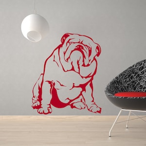 Dog Decal English Bulldog, Vinyl Sticker Decal - Good for Walls, Cars, Ipads, Mirrors Etc
