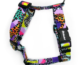 Small Harness for Dog, Crazy Leopard 2 cm 0.78 &quot;  tape width, Guard Harness, small dogs, puppies