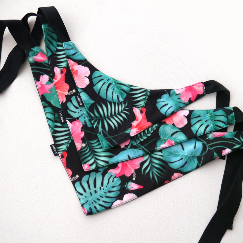 Hund Bandana Monstera Muster Haustier Schal Welpen Bandana Etsy