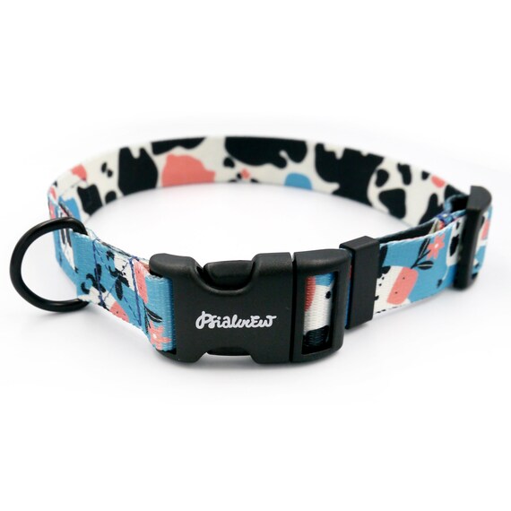 Geflecktes Kuh-Hundehalsband: Farbenfrohes Haustier-Halsband fr  Mittelgroe und groe Hunde - Etsy.de