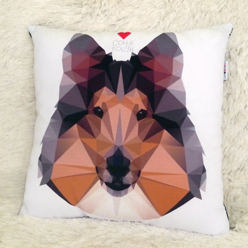 Collie Rough Pillow Decorative Dog Cushion Collie Home | Etsy