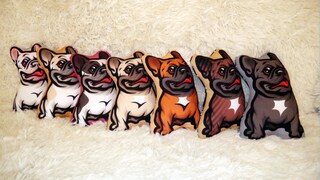 Gift Base Federa Per Cuscino 40x40 Cm Con Lettera F E Bulldog Francese - Stile Lino