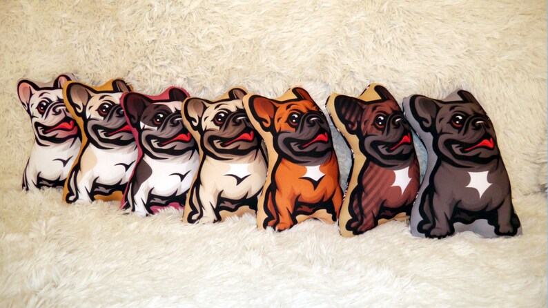 Gift Base Federa Per Cuscino 40x40 Cm Con Lettera F E Bulldog Francese - Stile Lino