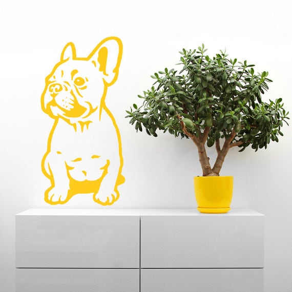 French Bulldog Decal: Vinyl Frenchie Sticker for Walls, Cars, iPads