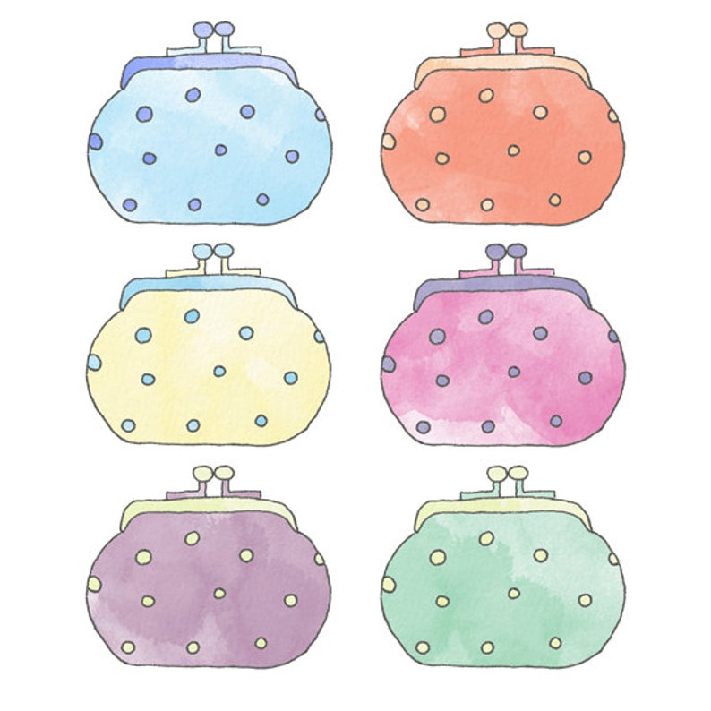 Planner Clipart // Coin Purse Clipart // Shopping Bank Clipart Etsy
