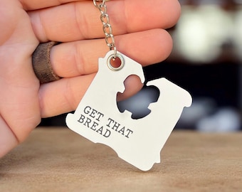 Bread Clip Keychain | Get That Bread Keychain | Funny Keychain | Motivational Keychains | Gifts for Her | New Driver Gift