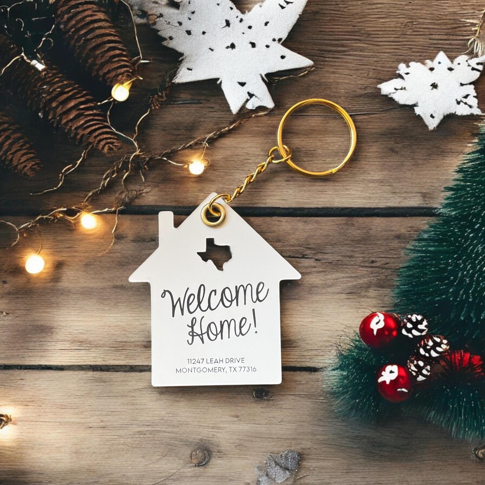 Welcome Home Keychain | New Home Owner Keychain | Closing Gift Keychain ...