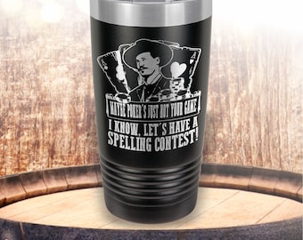 Vaso grabado de Doc Holliday: Un regalo divertido para el Día del Padre.