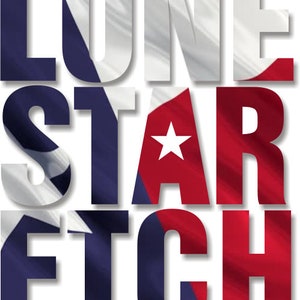 Puede incluir: Lone Star Etch, un dise&ntilde;o gr&aacute;fico con las palabras "Lone Star Etch" en letras blancas sobre un fondo de la bandera del estado de Texas.